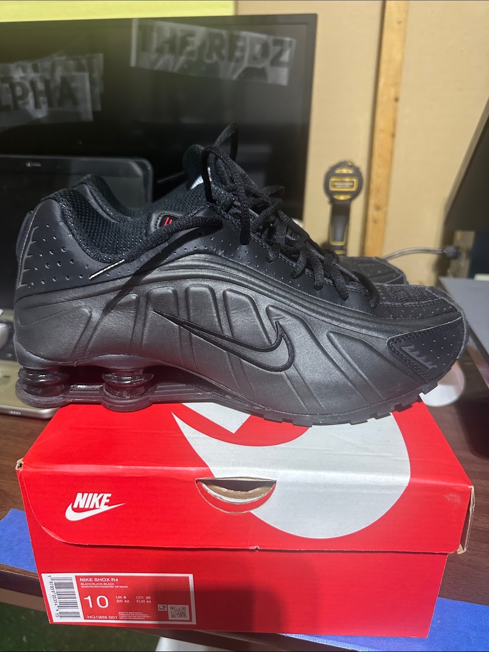 Nike Men’s Shox Black Athletic Sneakers